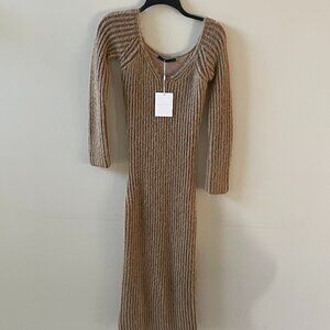 Ladies Mid Length Sleeve Sweater Dress